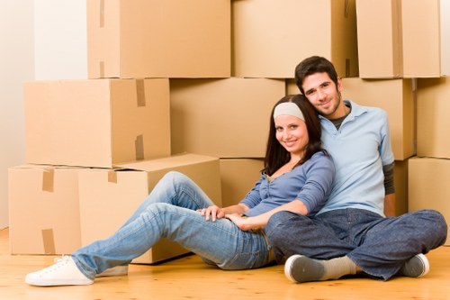 Prepared boxes and wrapped furniture for Westgreen removals service